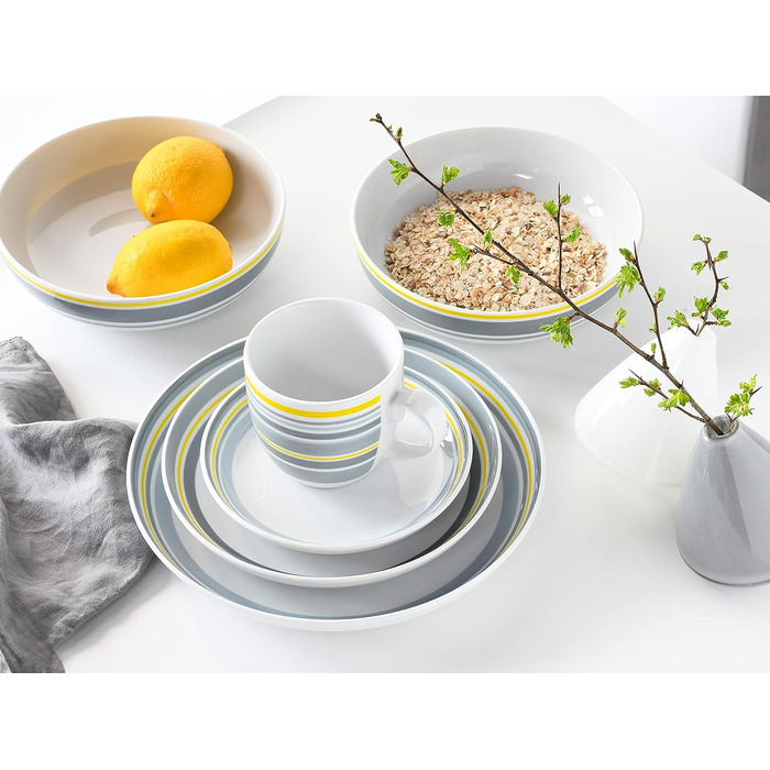 Столовый сервиз фарфоровый на 2 человека 10 предметов Trend Line 22902 Allround Series CreaTable