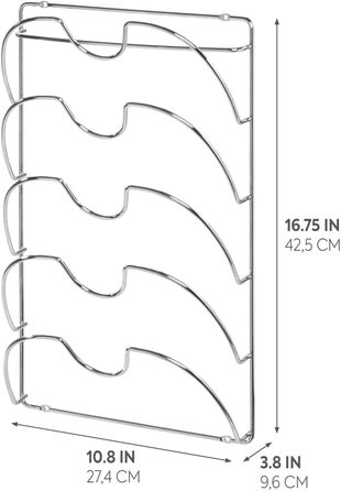 Держатель для крышек 27,4 x 9,7 x 42,5 см iDesign