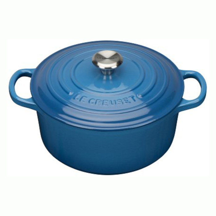 Le Creuset Кастрюля жаровня с крышкой 22 см синий Le Creuset 36585₽