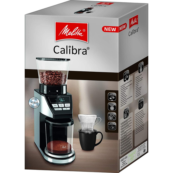 Кофемолка 380 г, 160 Вт, 39 настроек помола Melitta