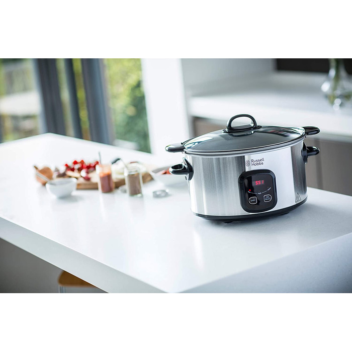 Мультиварка Russell Hobbs / 200 Вт / 6 л / 3 настройки температуры / нержавеющая сталь / черный