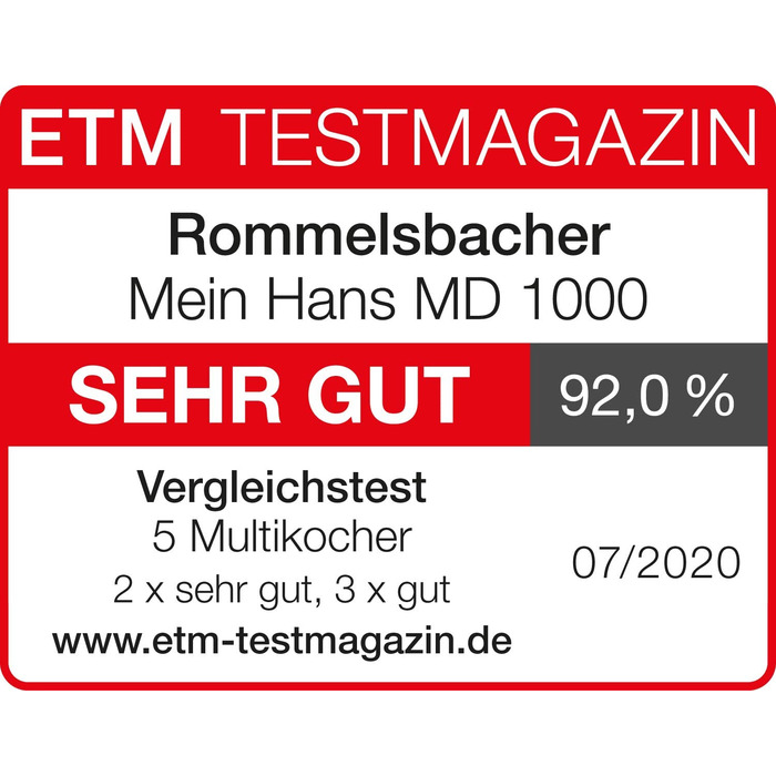 Мультиварка ROMMELSBACHER MD 1000 'MeinHans' / 1000 Вт / 6 л / 14 программ