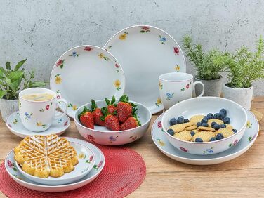 Столовый сервиз фарфоровый на 2 человека 10 предметов Allround Summer Time CreaTable