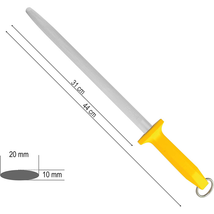 Точилка для ножей Solingen из нержавеющей стали, 31 см, желтая