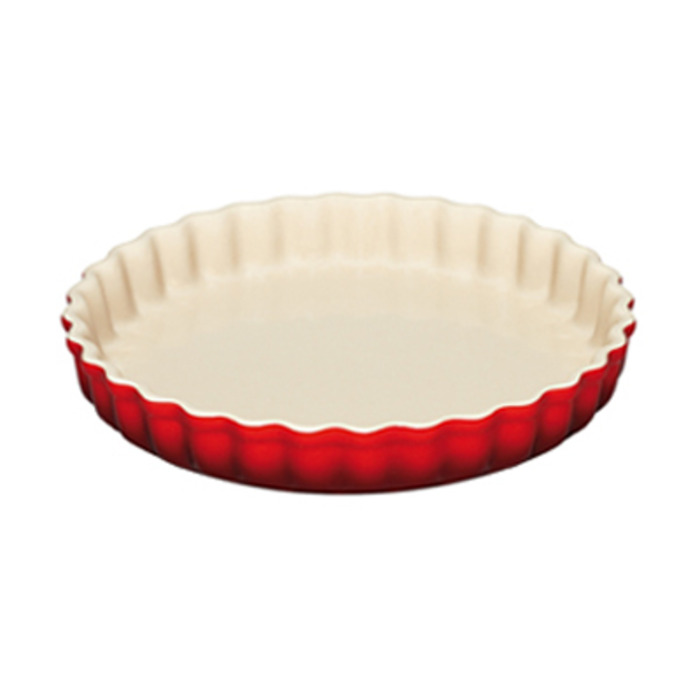 Блюдо круглое волнистое для запекания 32 см, бордовое Le Creuset