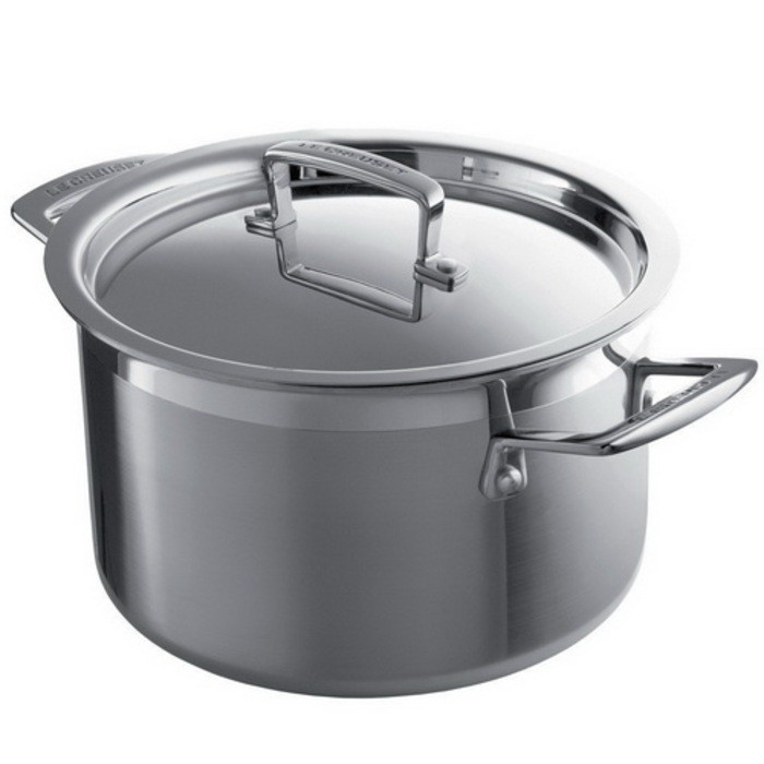 Кастрюля глубокая с крышкой 3 PLY, 24 см Le Creuset