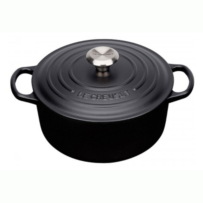 Le Creuset Кастрюля жаровня с крышкой 20 см черный матовый Le Creuset 45630₽