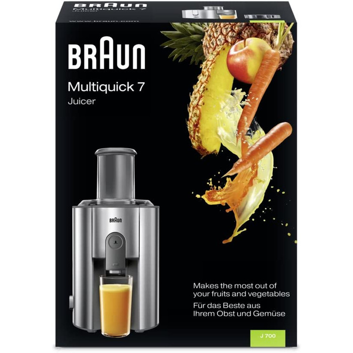 Соковыжималка Braun Multiquick 7 J 700 / 1000 Вт / нержавеющая сталь