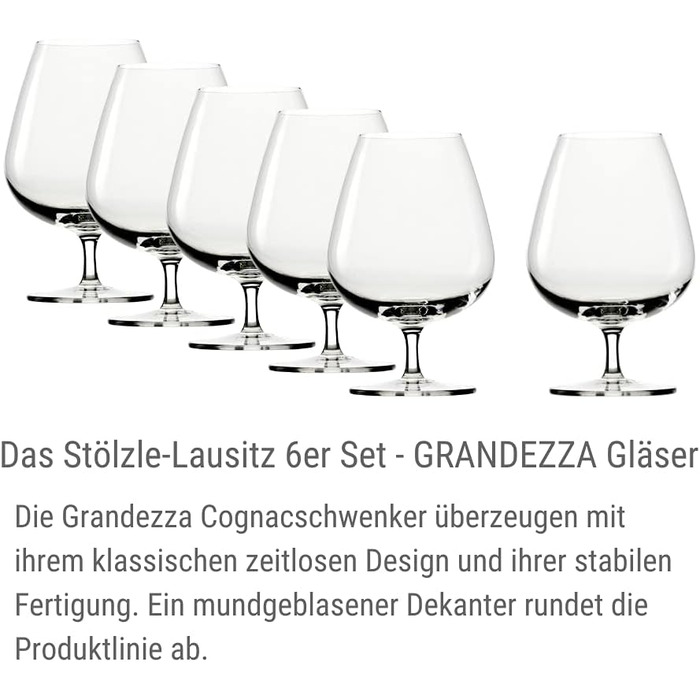 Набор бокалов для коньяка 6 шт. 610 мл, Grandezza Stölzle Lausitz