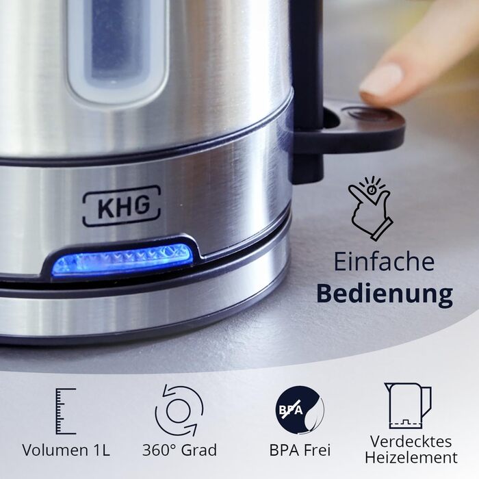 Электрочайник 1 л 2200 Вт WK-105 ES KHG