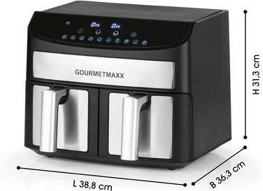 Двухзонная фритюрница GOURMETmaxx / 7 л / 10 программ / 2400 Вт