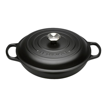 Кастрюля / жаровня, низкая с крышкой 30 см, черный Le Creuset