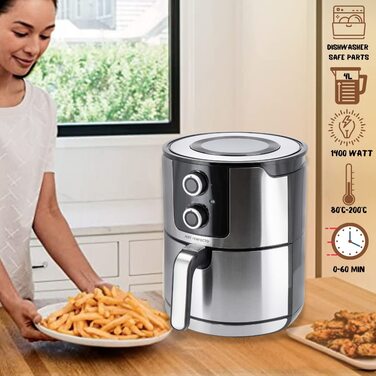 Фритюрница Hot Air Fryer XL / 4 л / 1400 Вт