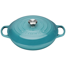 Сковорода-жаровня чугунная 30 см, бирюзовый Le Creuset