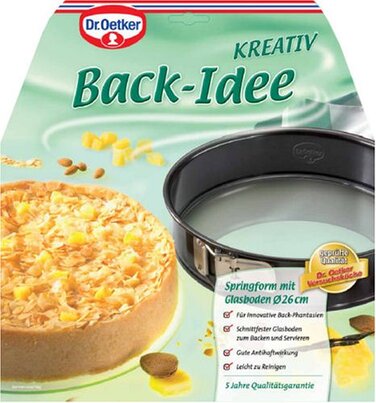 Форма для выпечки со съемным стеклянным дном Ø 26 см Back - Idee Kreativ Dr. Oetker