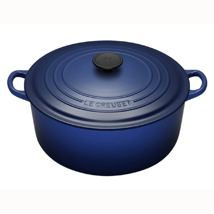 Кастрюля / жаровня с крышкой 26 см, синяя Le Creuset