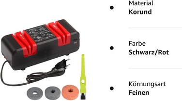 Профессиональная электрическая точилка для ножей Mulcort, 3 сменных точильных камня и щетка в наборе