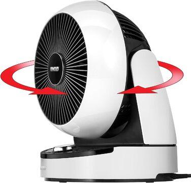 Вентилятор настольный 8 скоростей 16 Вт, черно-белый Table Fan 3D Unold