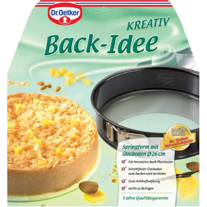 Форма для выпечки со съемным стеклянным дном Ø 26 см Back - Idee Kreativ Dr. Oetker