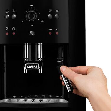 Кофемашина на 2 чашки 1450 Вт, с кофемолкой, черная Arabica Picto Quattro Force EA8110 Krups