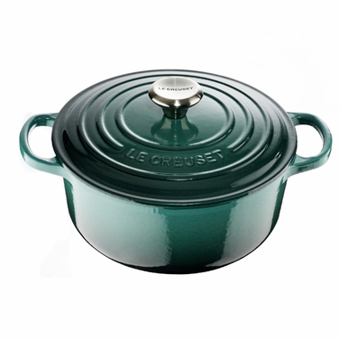 Кастрюля / жаровня с крышкой 22 см, океан Le Creuset