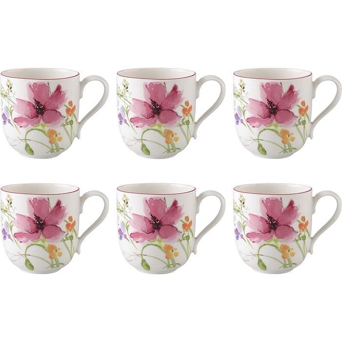 Набор из 6 чашек для кофе Villeroy & Boch Mariefleur Basic 260 мл