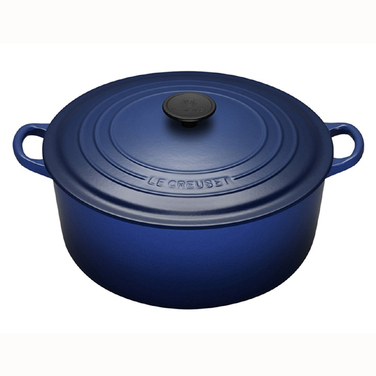 Кастрюля / жаровня с крышкой 26 см, синяя Le Creuset